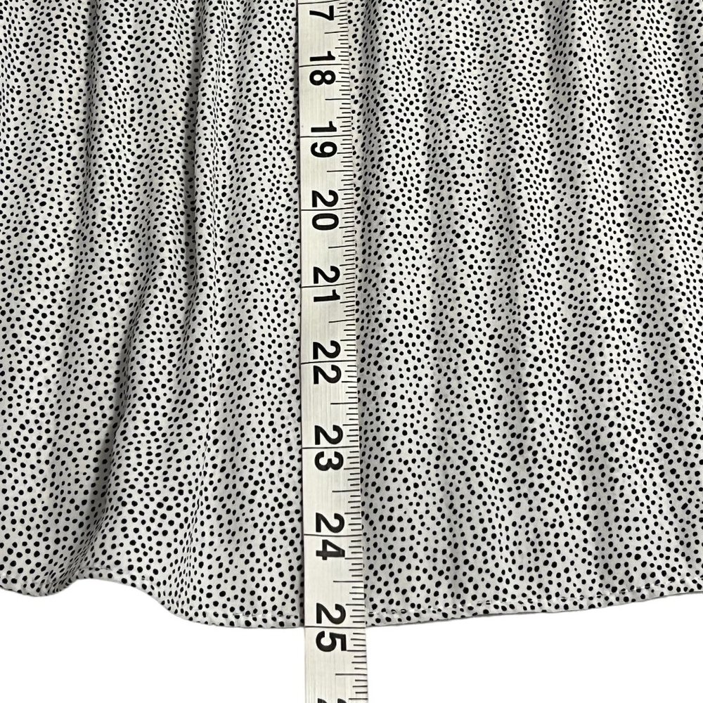 Adrianna Papell Women's Top Polka Dot Long Sleeve Size Small Relax Blouse Pleat - Picture 8 of 8
